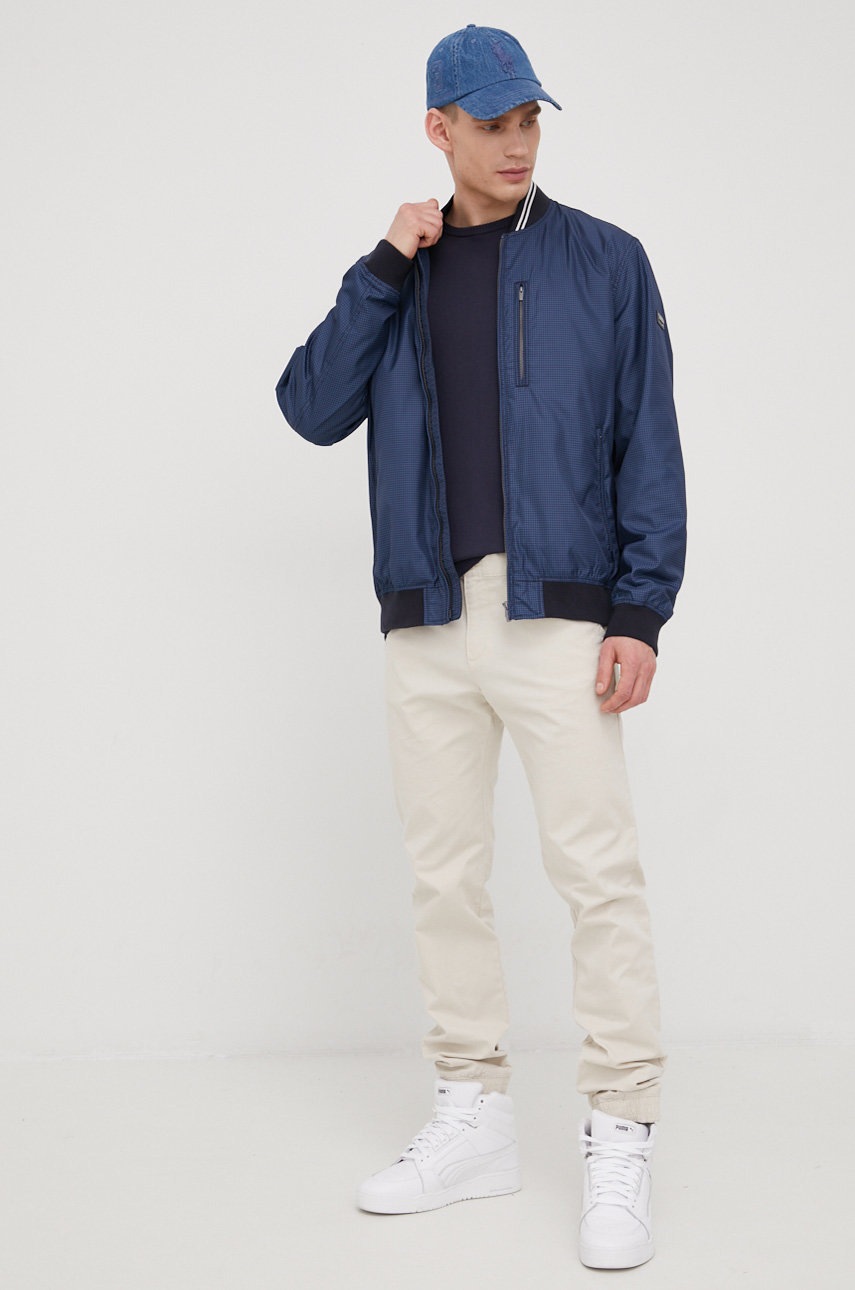 

Хлопковый свитер Lee Cooper мужской цвет синий лёгкий