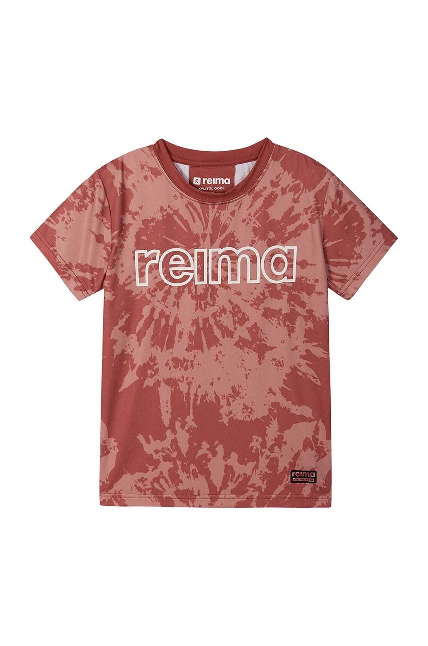 Reima t-shirt dziecięcy Vauhdikas kolor czerwony wzorzysty