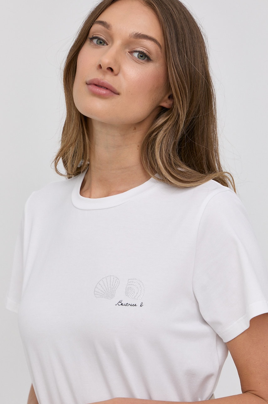 Beatrice b tricou femei, culoarea alb