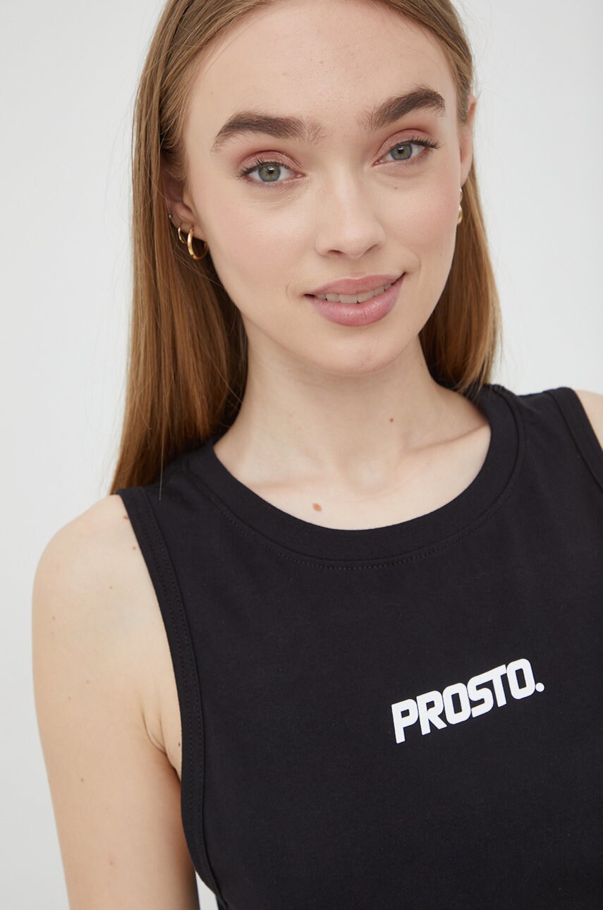 

Памучен топ Prosto Mold в черно, Черен