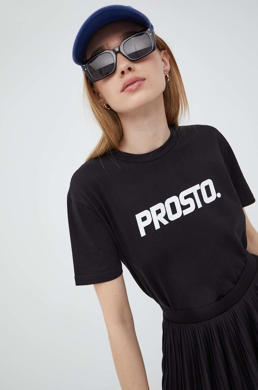 

Памучна тениска Prosto Clazzy в черно, Черен