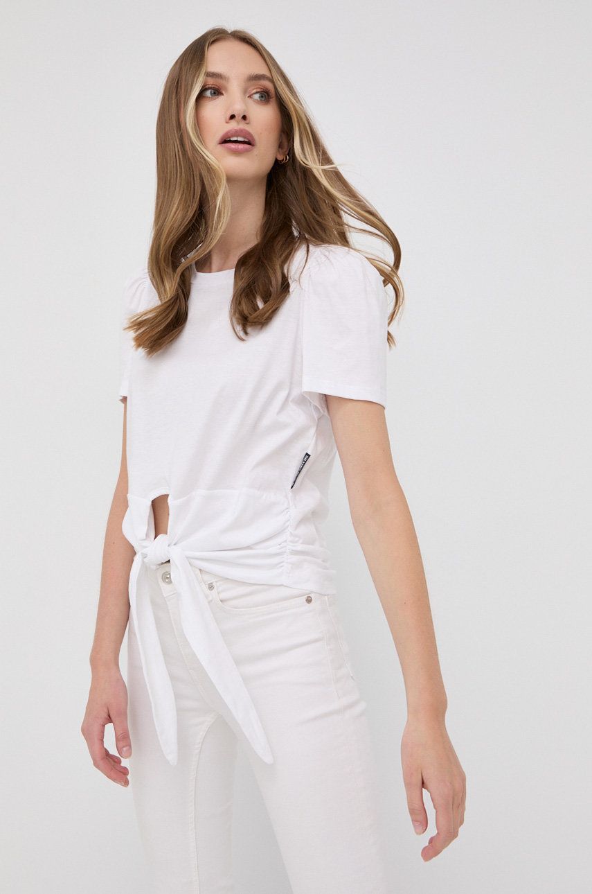 Silvian Heach t-shirt bawełniany kolor biały
