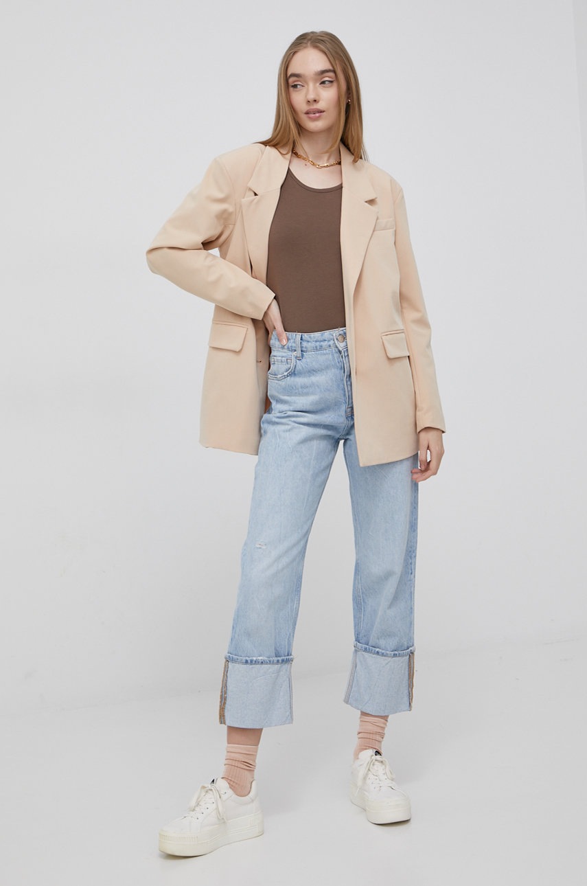 

Футболка Cross Jeans жіночий колір коричневий