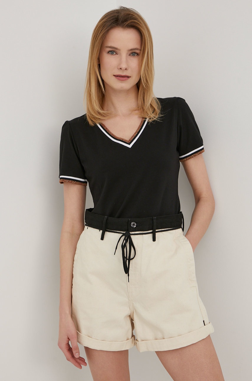 

Тениска Cross Jeans дамски в черно, Черен