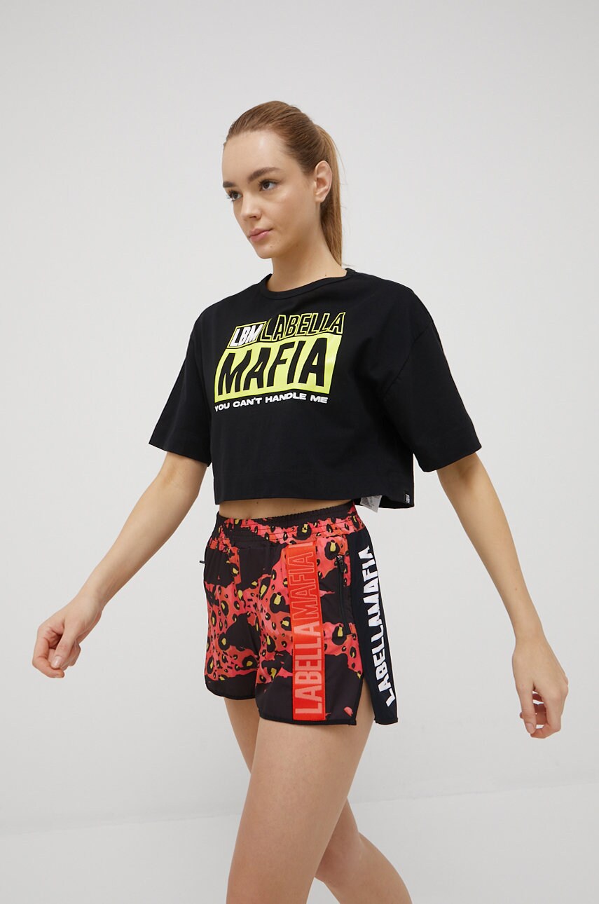 Labellamafia tricou din bumbac frenetic culoarea negru