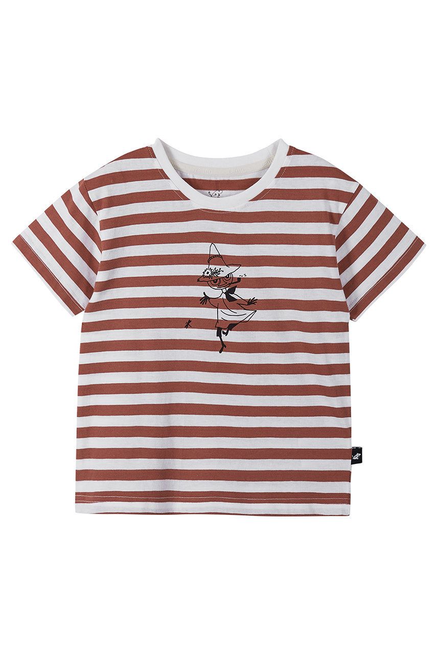 Reima t-shirt bawełniany dziecięcy kolor brązowy