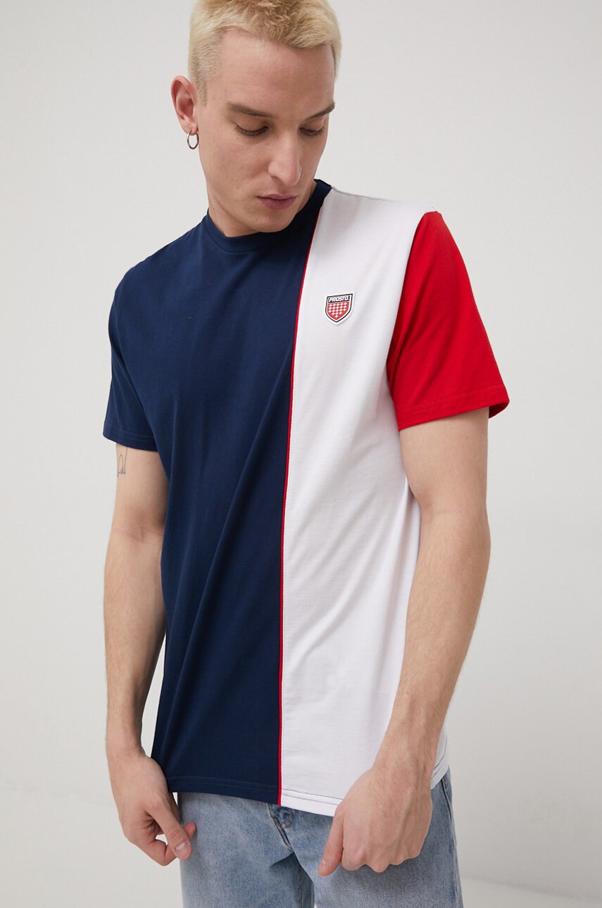 Prosto tricou din bumbac bully culoarea albastru marin, cu imprimeu
