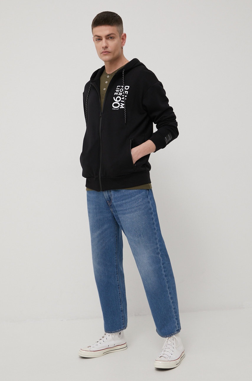 

Футболка Cross Jeans чоловічий колір зелений однотонний