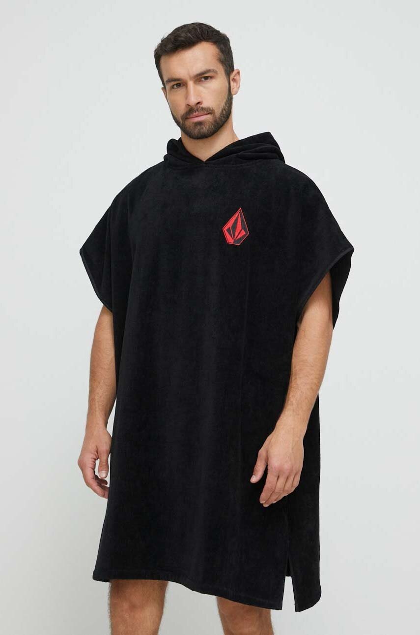

Бавовняний рушник Volcom колір чорний
