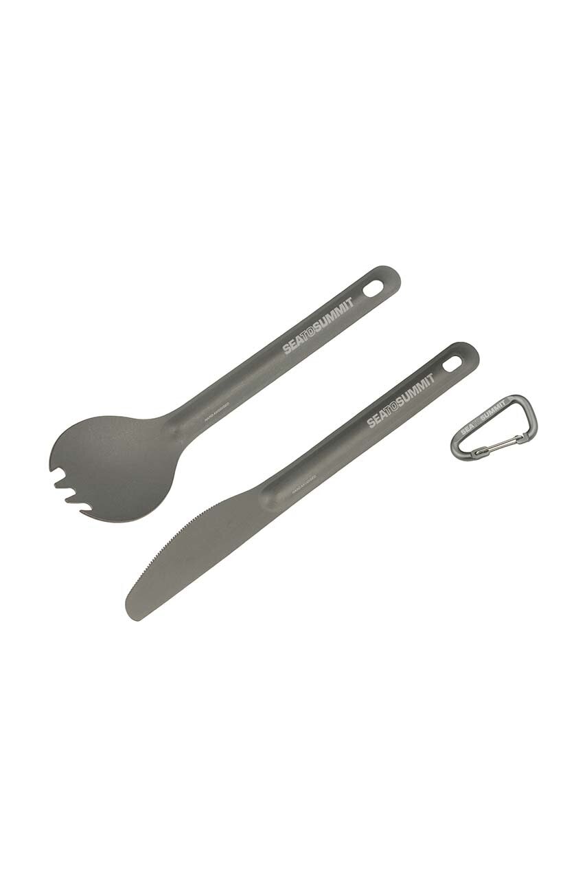 Sea To Summit set de tacâmuri de călătorie AlphaLight Cutlery Set culoarea gri