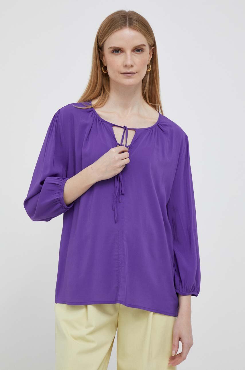 Rich & Royal bluza femei, culoarea violet, neted answear.ro