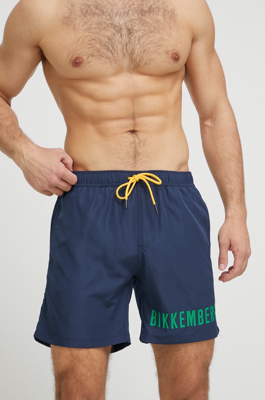 Bikkembergs pantaloni scurti de baie culoarea albastru marin