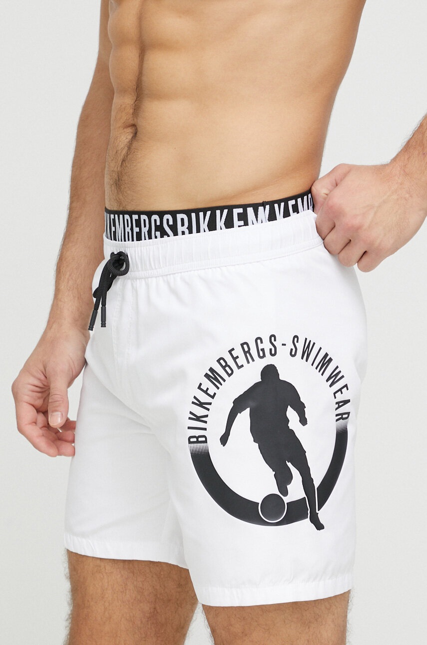 

Плувни шорти Bikkembergs в бяло, Бял