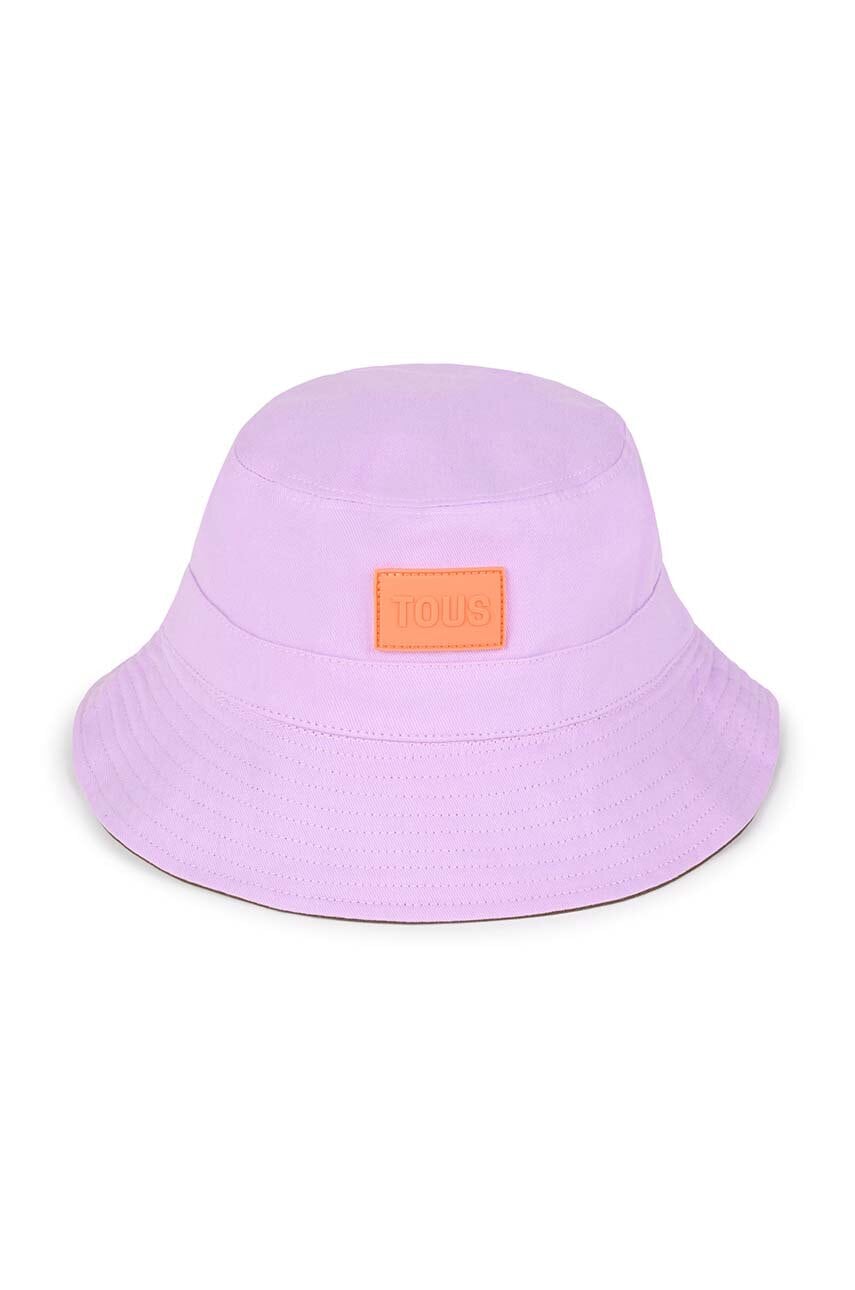 Tous pălărie cu două fețe culoarea violet