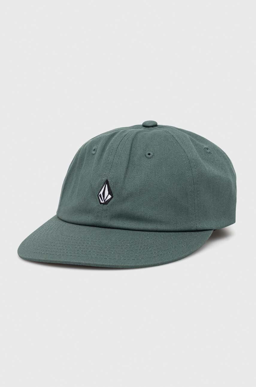 Volcom șapcă de baseball din bumbac culoarea verde, cu imprimeu