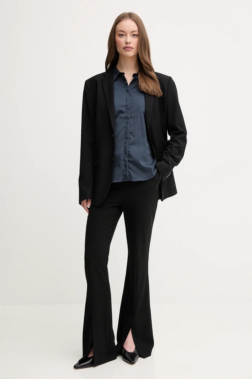 Рубашка Mos Mosh женская цвет зелёный regular классический воротник 144070