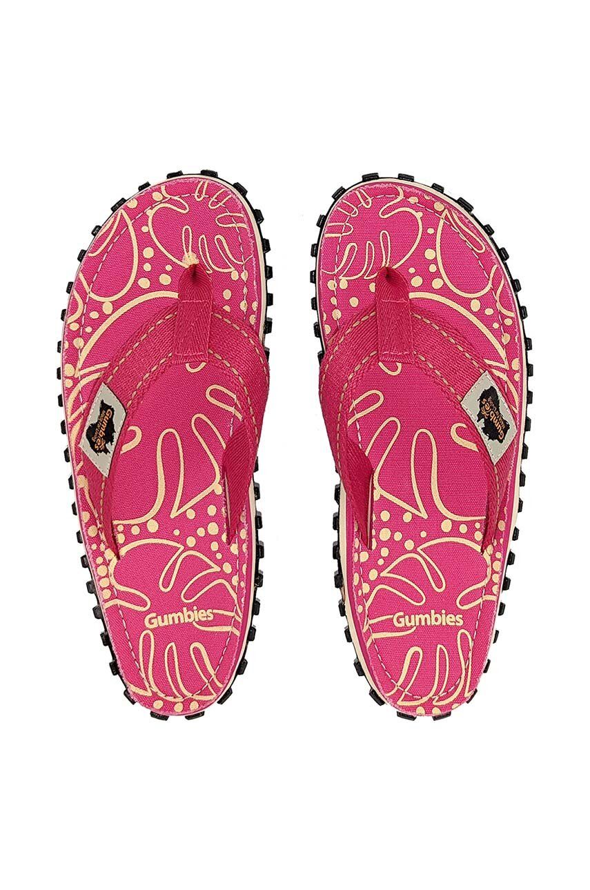 Levně Žabky Gumbies Islander dámské, růžová barva, na plochém podpatku