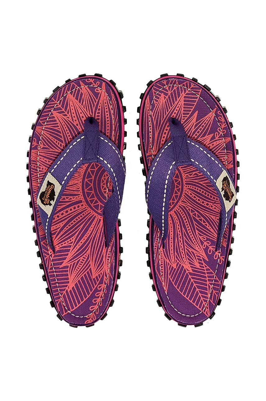 Levně Žabky Gumbies Islander dámské, fialová barva, na plochém podpatku