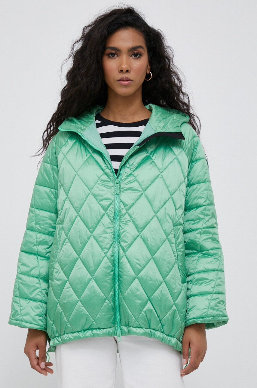 

Куртка Bomboogie женская цвет бирюзовый переходная oversize