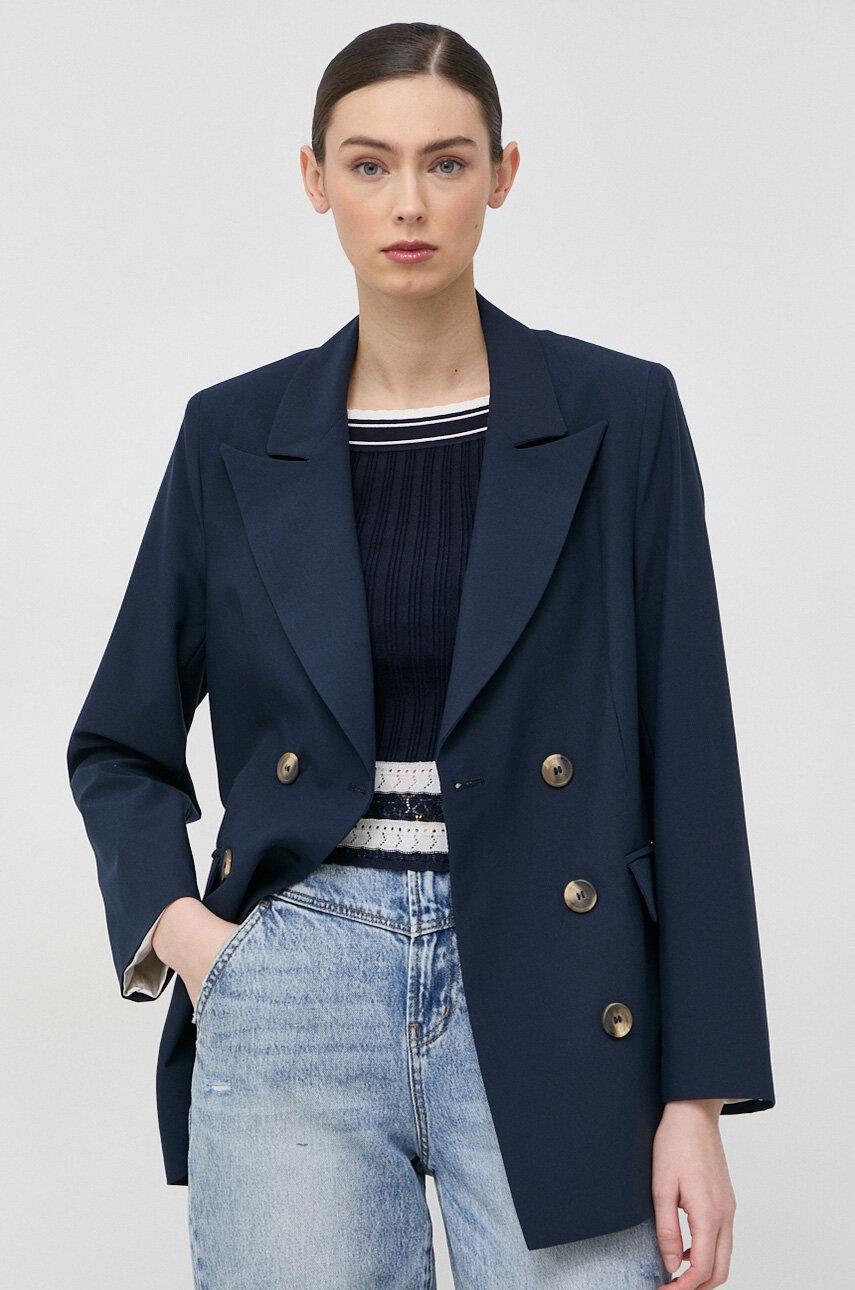

Піджак Silvian Heach колір синій oversize однотонна