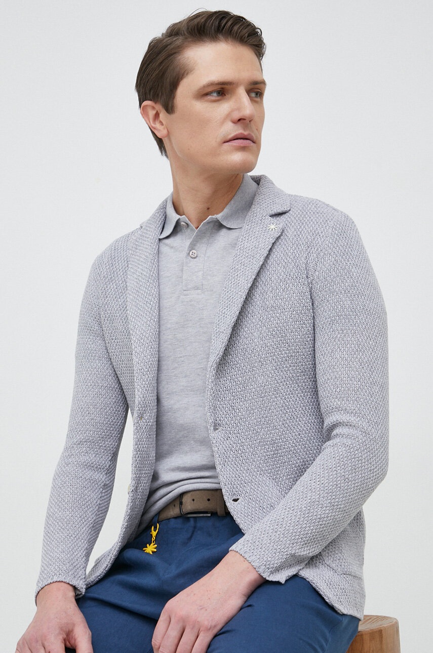 Manuel Ritz cardigan barbati, culoarea gri