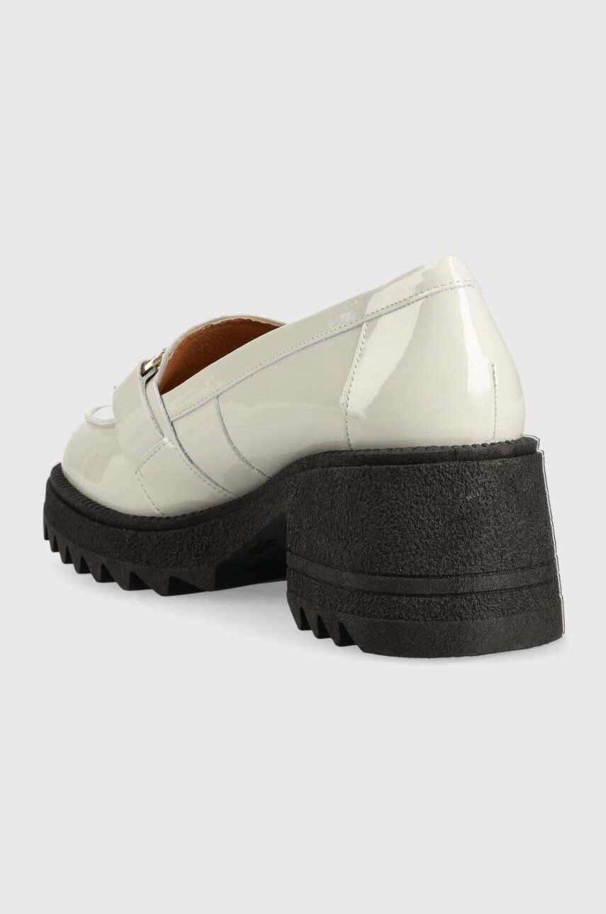Charles Footwear Pantofi De Piele Kiara Femei, Culoarea Negru, Cu Toc Drept, Kiara.Loafer