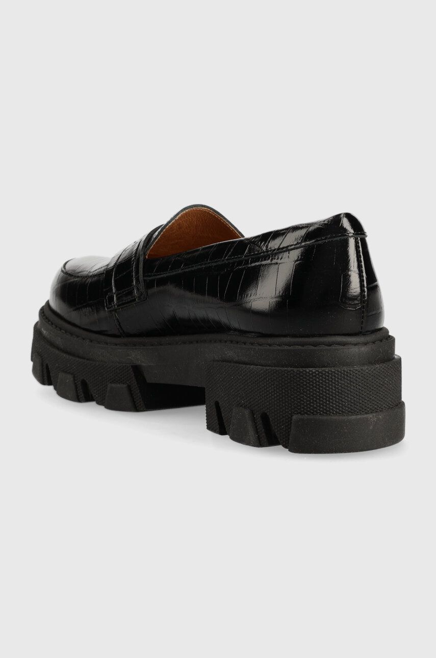 Charles Footwear Mocasini De Piele Mey Femei, Culoarea Negru, Cu Platforma, Mey.Loafer.Basic