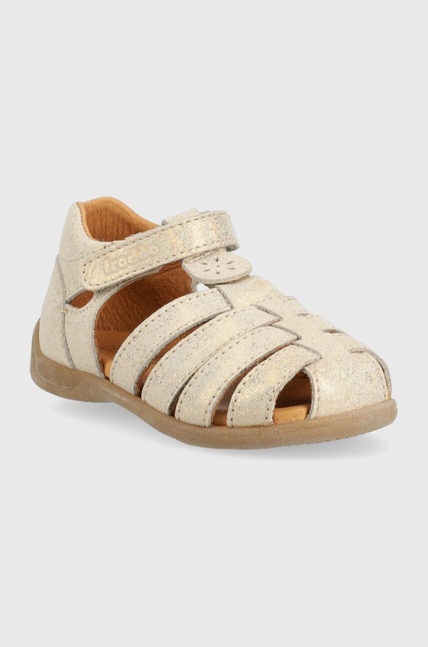 Детские кожаные сандалии Froddo цвет бежевый