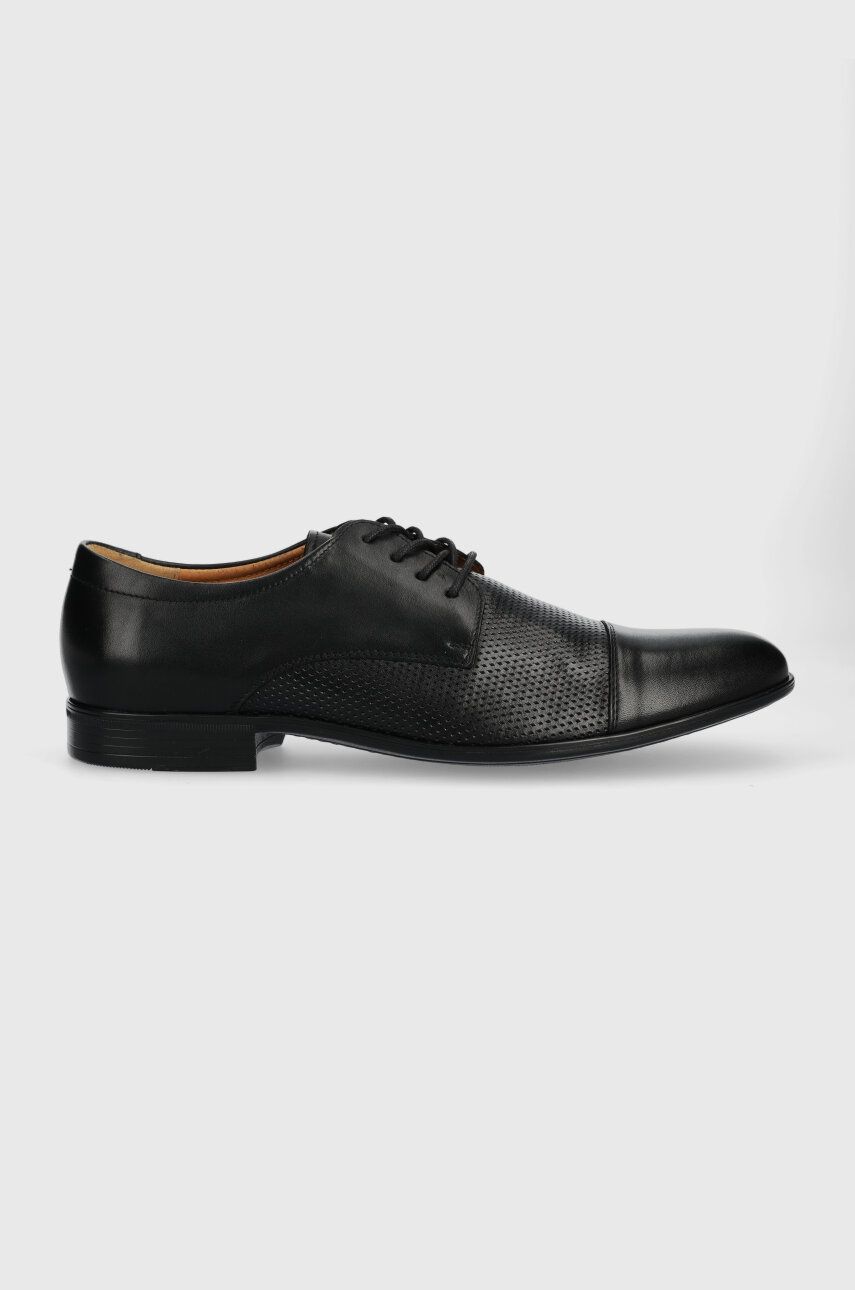 Wojas pantofi de piele barbati, culoarea negru, 1014051 1014051 imagine noua
