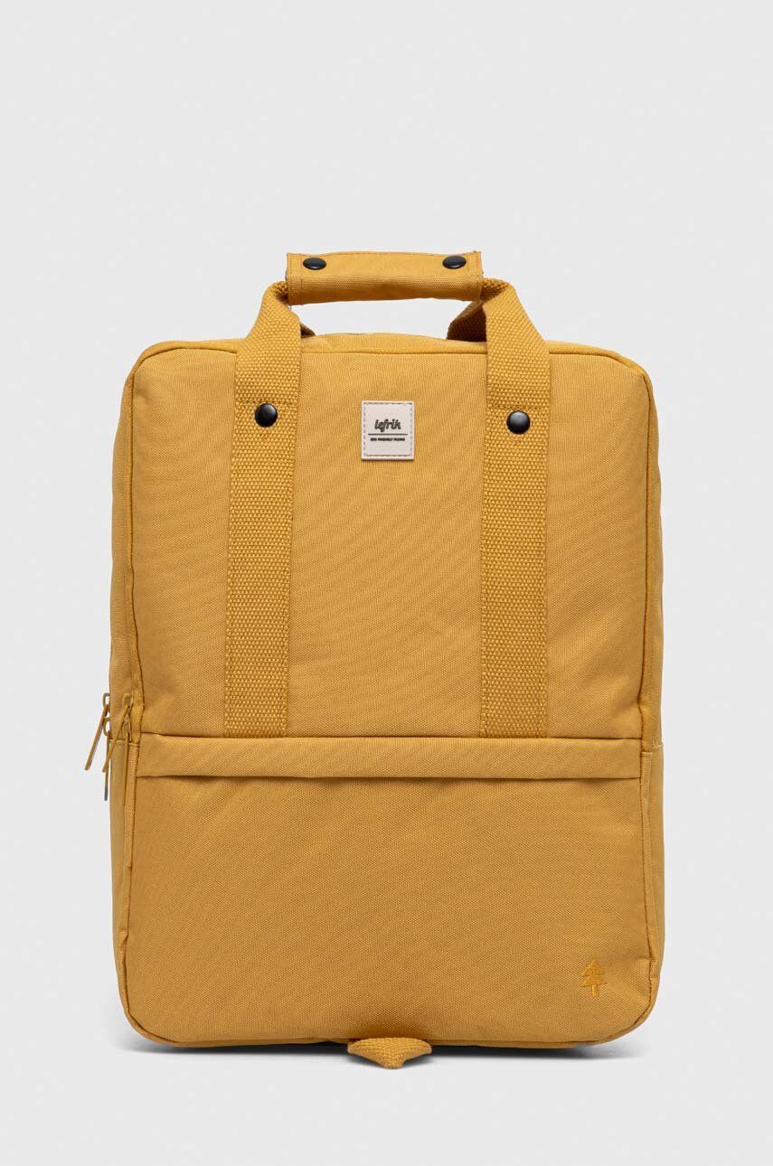 Batoh Lefrik žlutá barva, malý, hladký - žlutá -  100 % Recyklovaný polyester