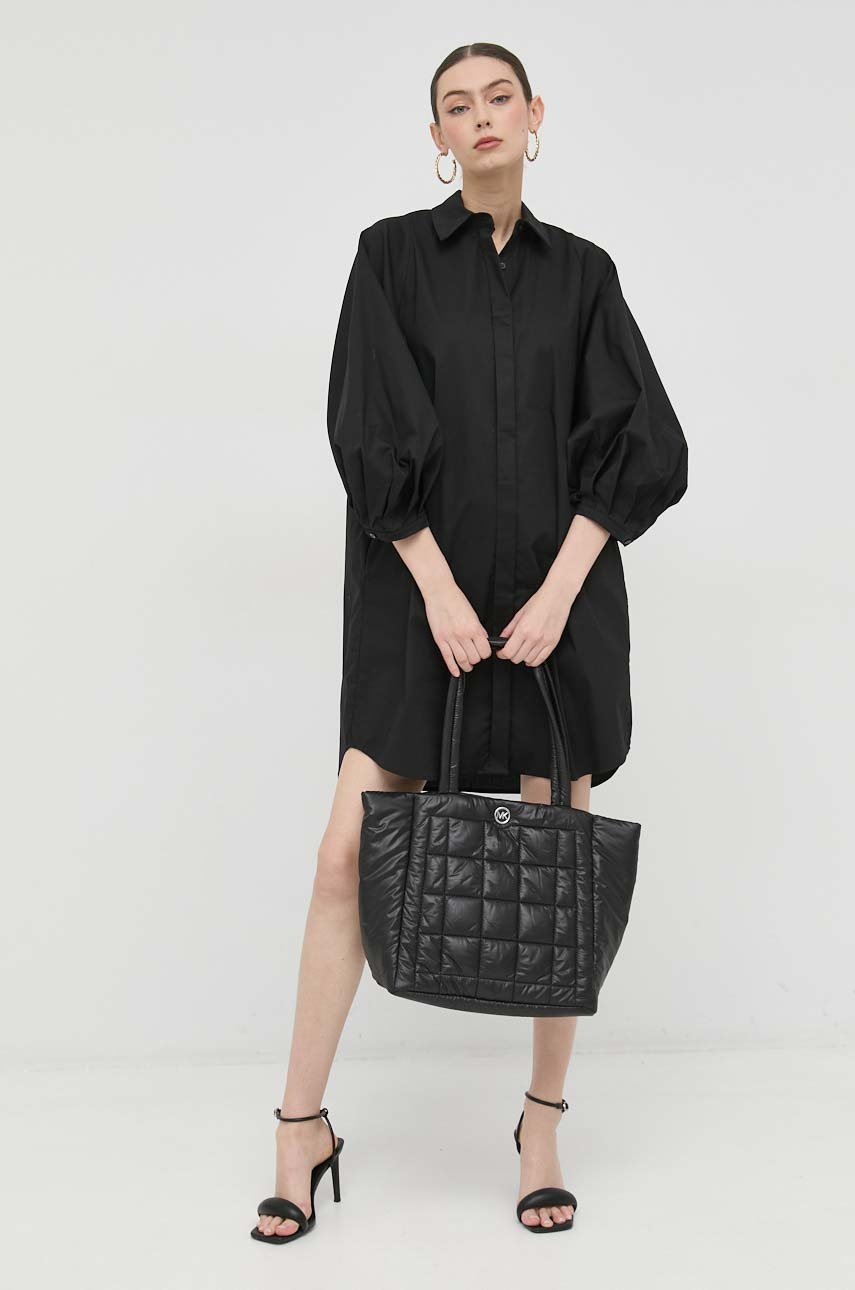 

Бавовняна сукня Silvian Heach колір чорний mini oversize