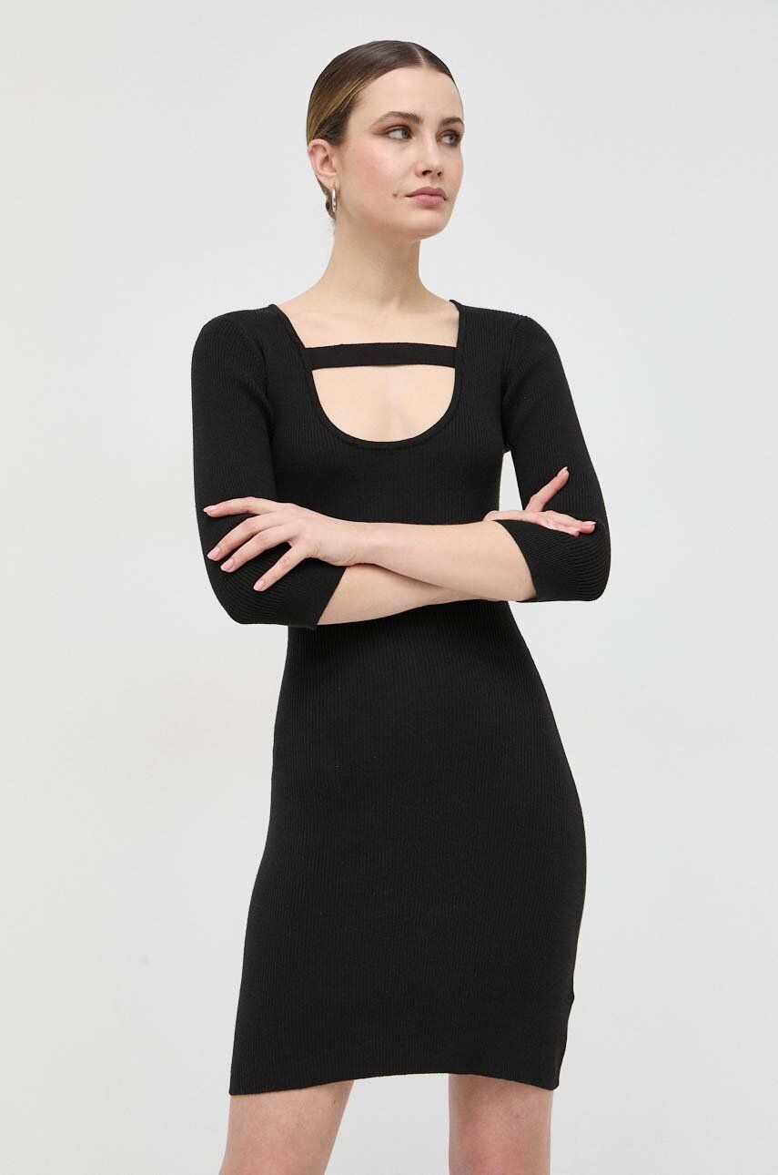 Silvian Heach rochie culoarea negru, mini, mulata answear.ro