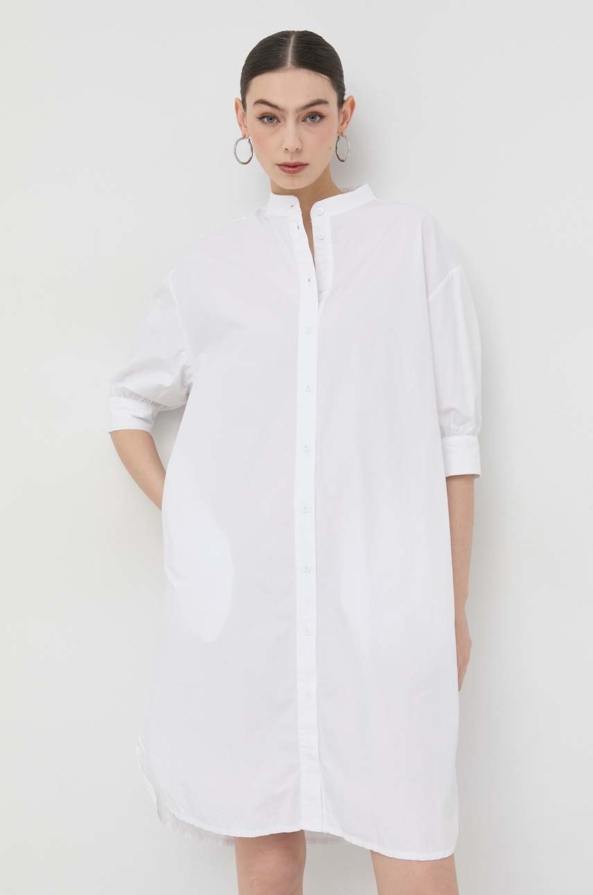 

Бавовняна сукня Silvian Heach колір білий mini oversize