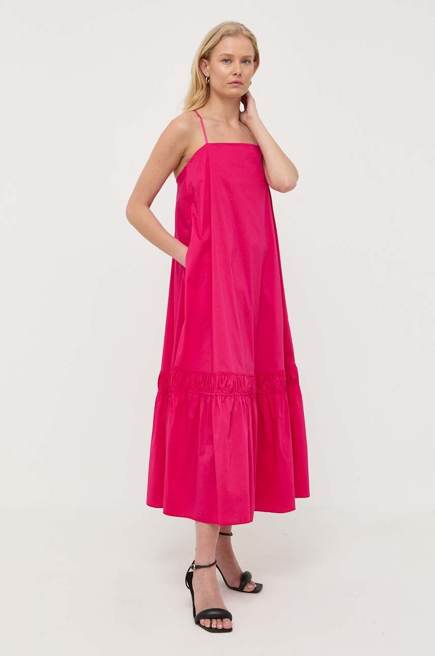 Liviana Conti rochie culoarea roz, midi, evazati answear.ro