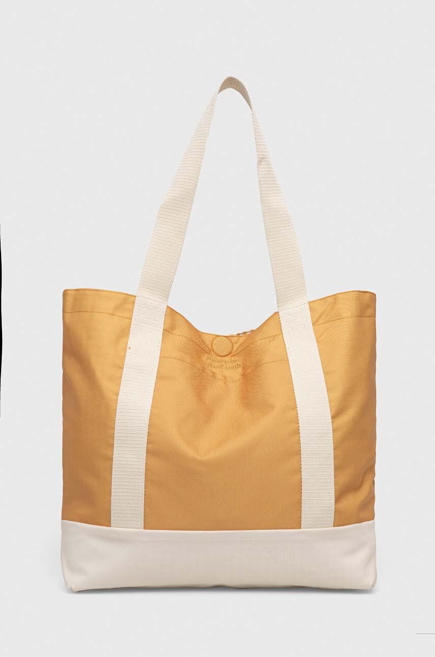 Oboustranná kabelka Lefrik žlutá barva - žlutá -  100 % Recyklovaný polyester