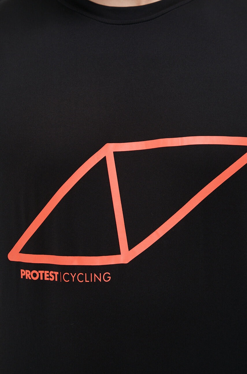 Ποδηλατικό κοντομάνικο Protest Prtpottier Prtpottier χρώμα: μαύρο 1735600 φωτογραφία