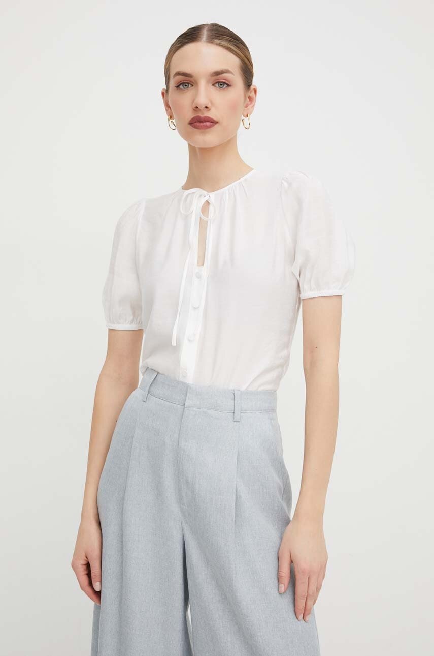 Silvian Heach camasa femei, culoarea bej, regular