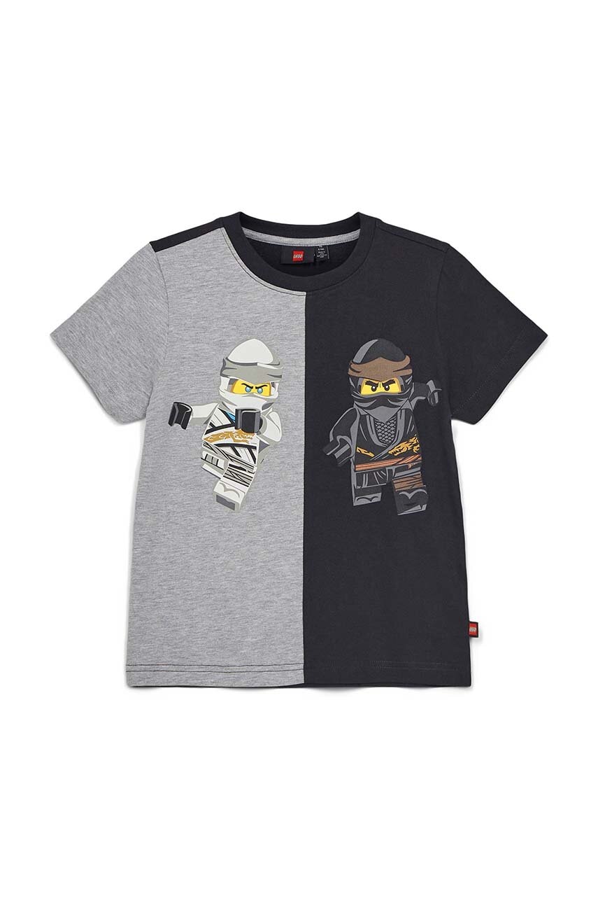 Lego tricou copii x LEGO Ninjago culoarea gri, cu imprimeu