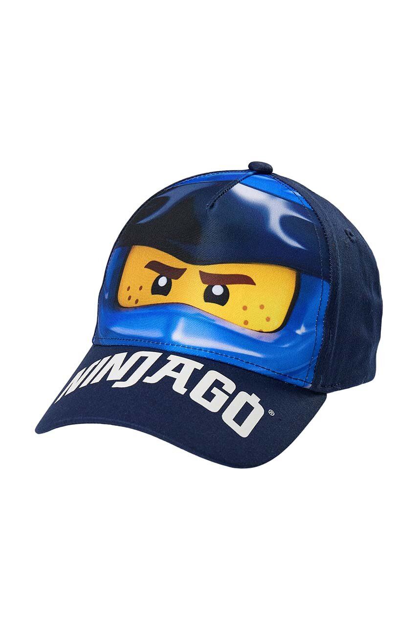 Lego șapcă Din Bumbac Pentru Copii Culoarea Albastru Marin, Cu Imprimeu