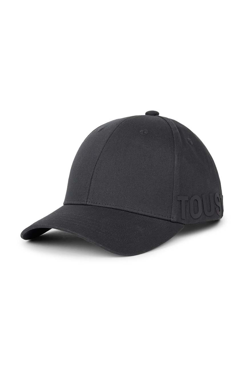 Tous șapcă de baseball din bumbac culoarea gri, uni 2002040047