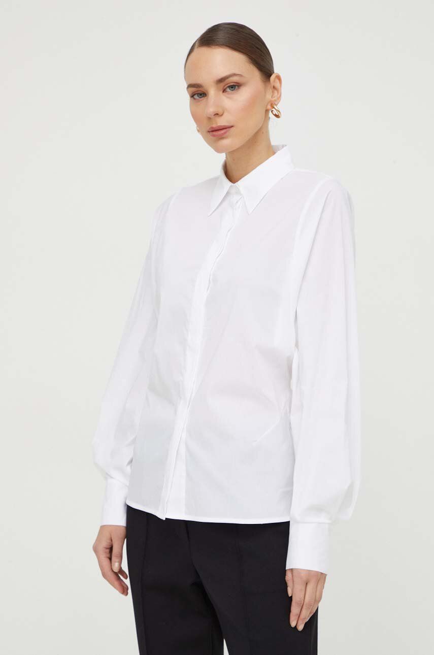 E-shop Košile Liviana Conti dámská, bílá barva, regular, s klasickým límcem