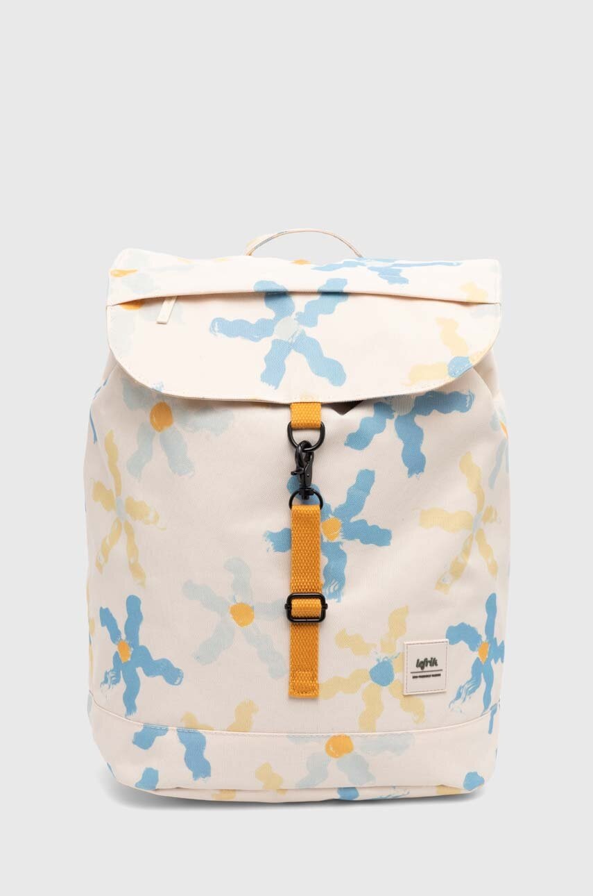 

Раница Lefrik SCOUT PRINTED в бежово голям размер с десен, Бежов