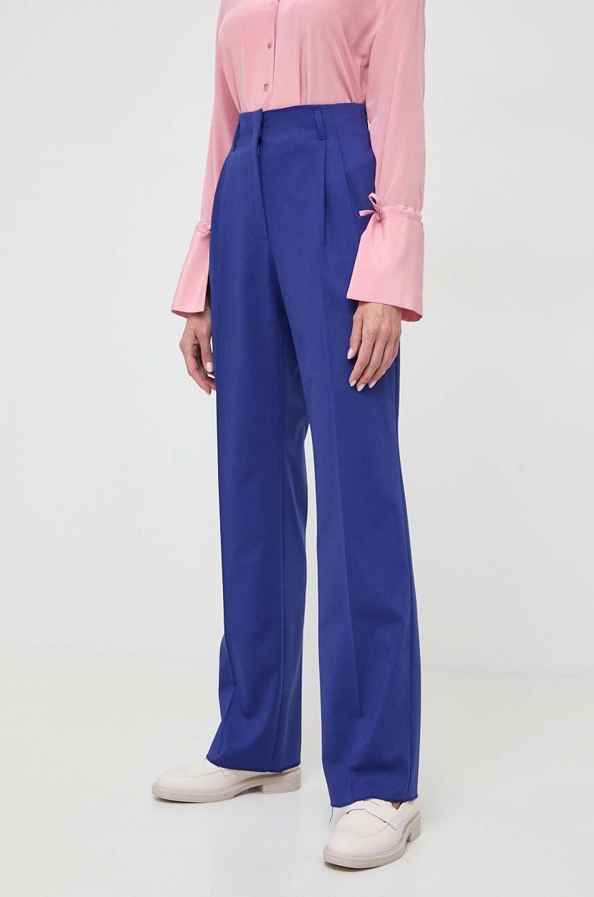E-shop Kalhoty s příměsí vlny Liviana Conti jednoduché, high waist