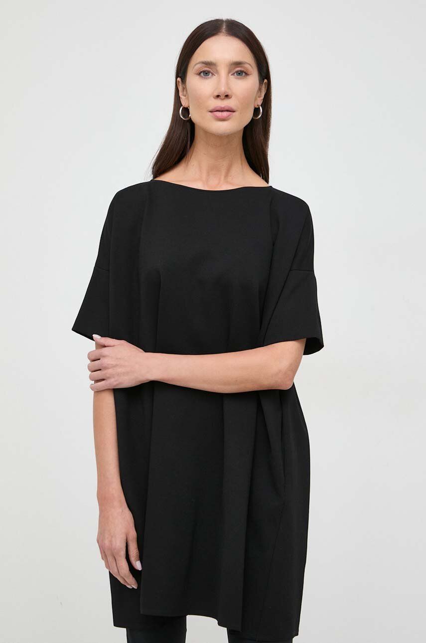 Šaty Liviana Conti černá barva, mini, oversize