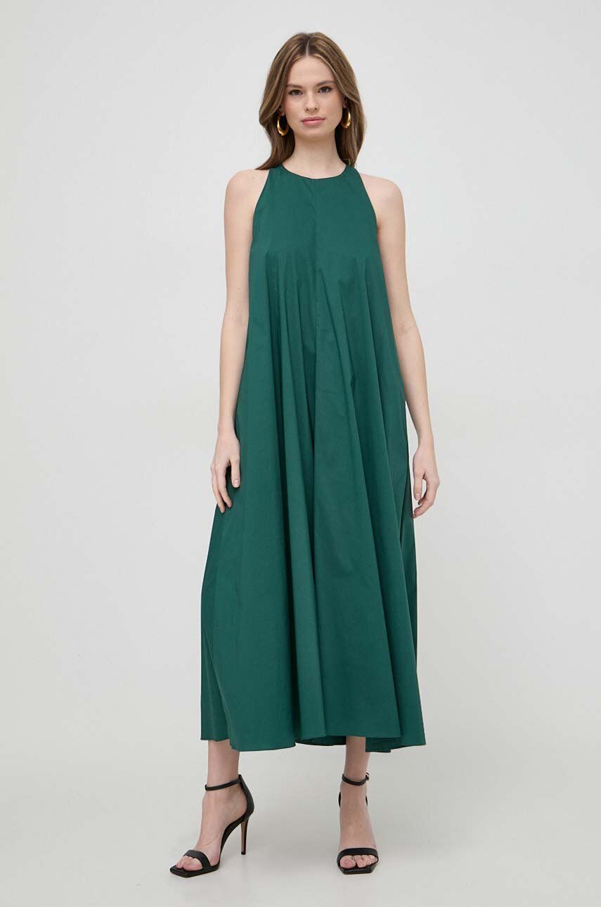 Liviana Conti rochie culoarea verde, maxi, evazati