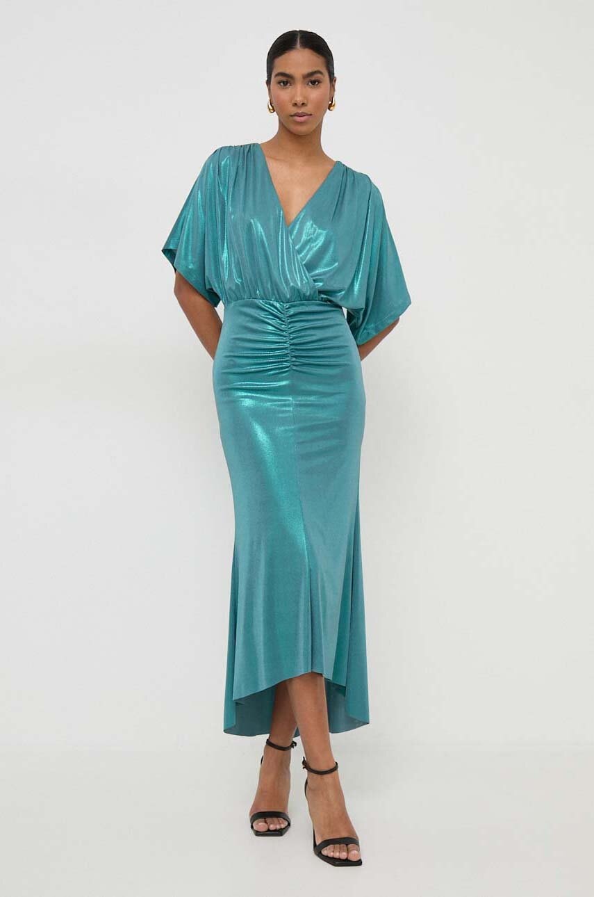 Nissa rochie culoarea verde, maxi, drept RS14720