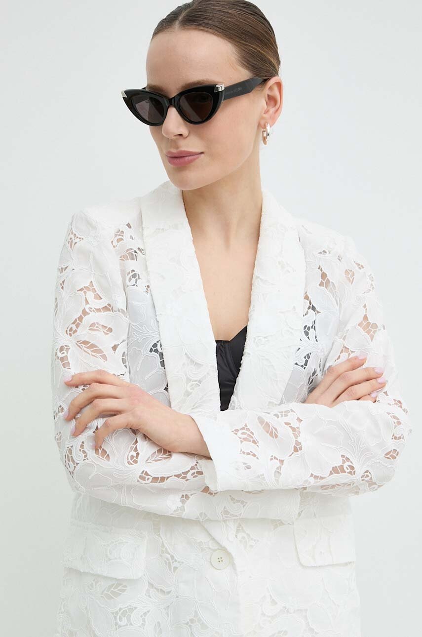 Σακάκι Nissa χρώμα: άσπρο, S14854 φωτογραφία