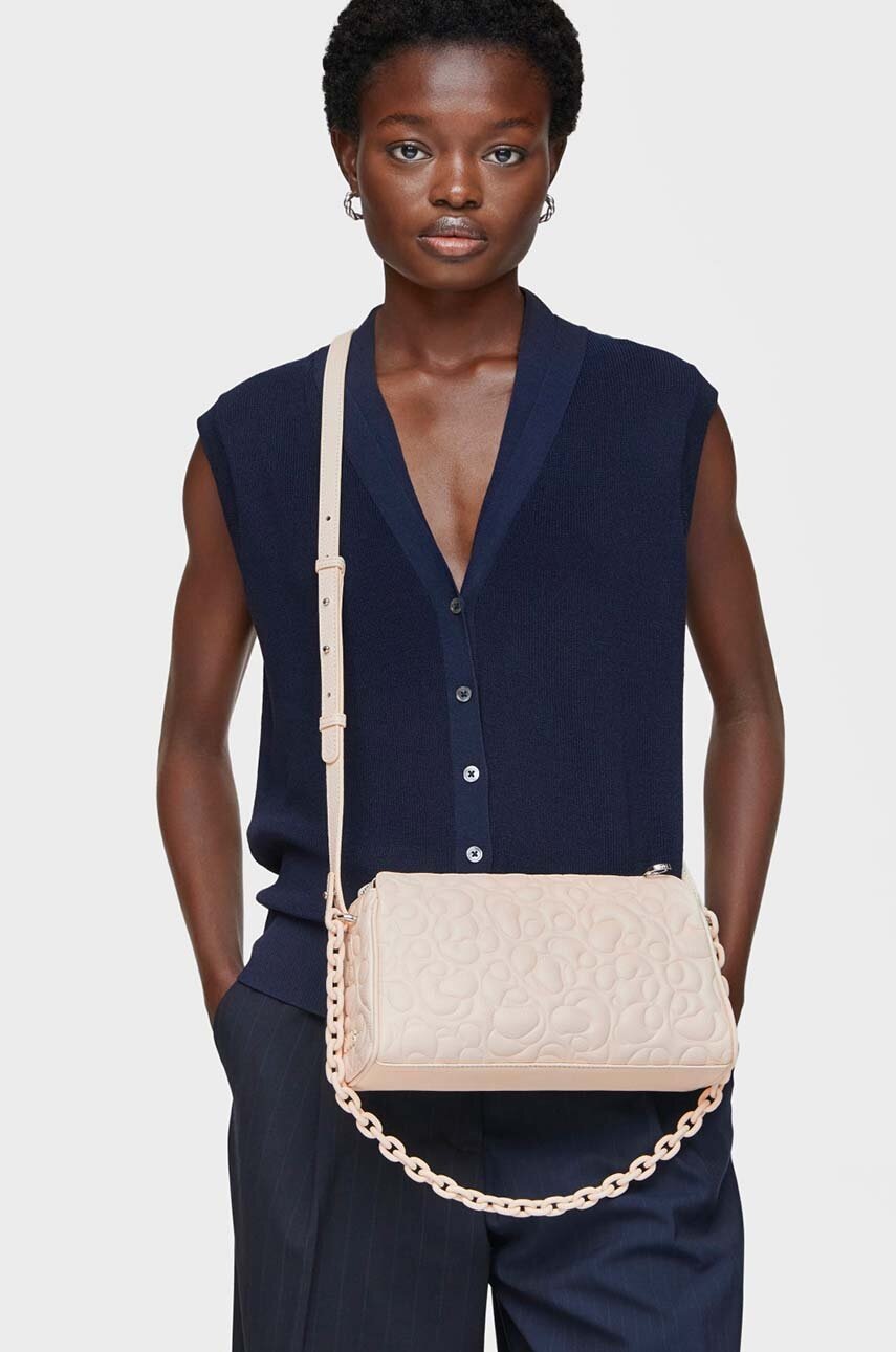 Δερμάτινη τσάντα Tous Greta χρώμα: μπεζ φωτογραφία