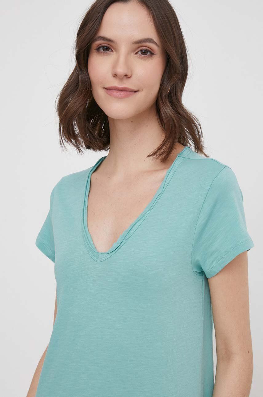 E-shop Bavlněné tričko Mos Mosh zelená barva