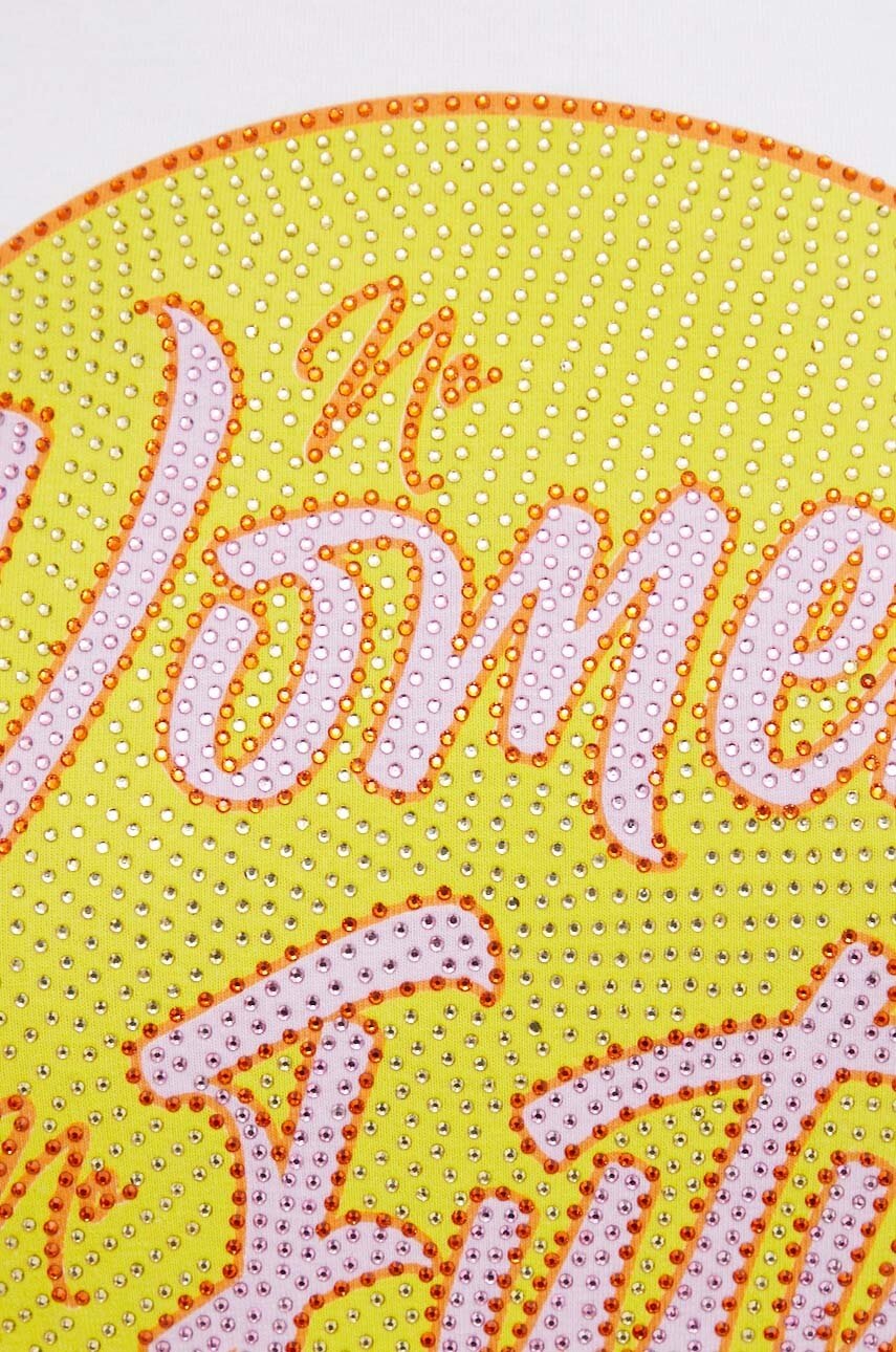 Βαμβακερό μπλουζάκι Mos Mosh γυναικεία, χρώμα: άσπρο φωτογραφία